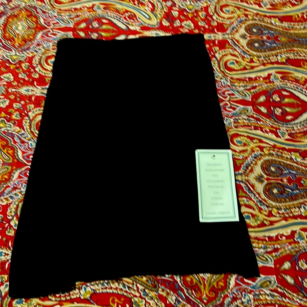 NEW WITH TAGS Laura Ashley Black Velvet (Silk & Viscose Velvet) skirt
